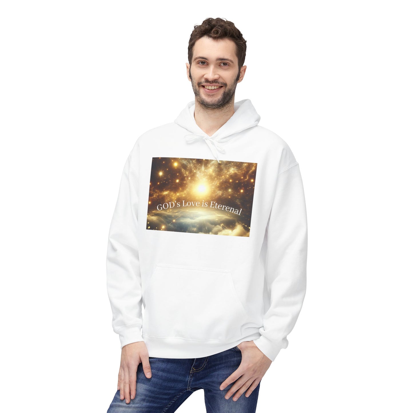 Eternal Love Hoodie - Inspirational Faith Apparel, Christian Hoodie, Unisex Fleece Sweatshirt, Gifts for Believers, Religious Style